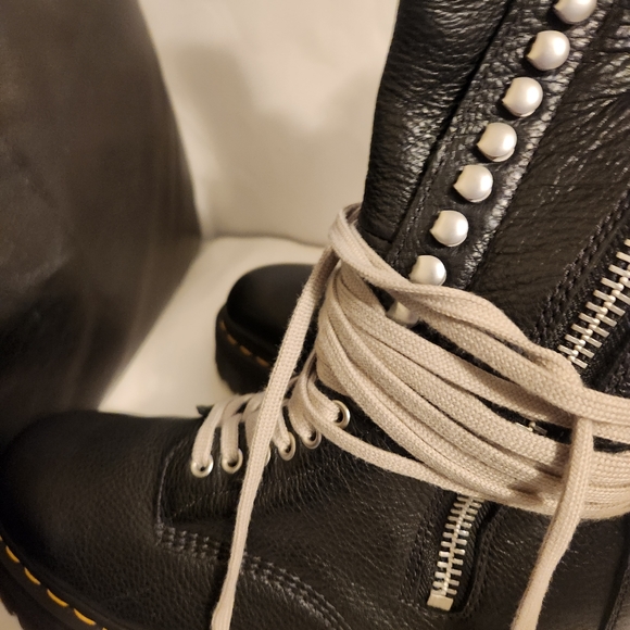 Rick Owens x Dr Martens Quad Sole leather boots size 10.5 BNWOB - Picture 14 of 15
